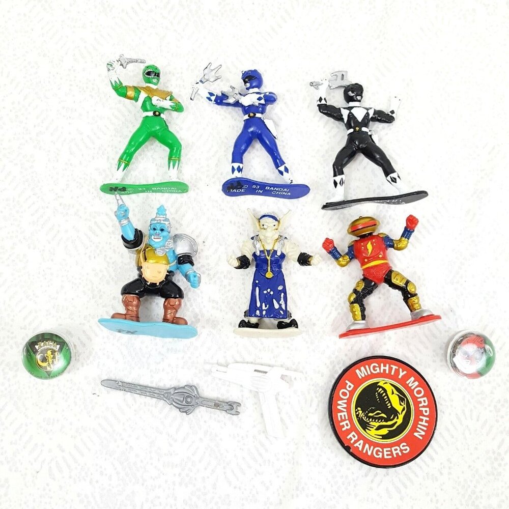 Vint 1993 Bandai Mighty Morphin Power Rangers 3" Action Figure PVC Lot 11 Misc